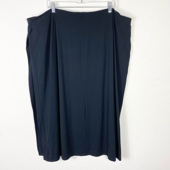 J. Jill Wearever Collection Black Stretch Knee Length Wrap Skirt Plus Size 3X - Picture 2 of 5